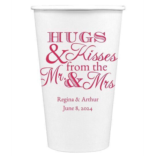 Hugs and Kisses Paper Coffee Cups